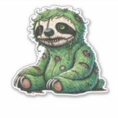 Zombie Sloth Halloween Zombie Sloth Zombie Lover C Sticker (Voorkant)