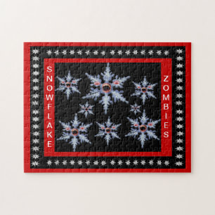 Zombie Sneeuwvlokken Valten Kerstmis Puzzel Aan