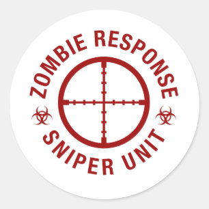 Zombie Sniper Ronde Sticker