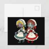 Zombie Snow-White and Rose-Red Briefkaart (Voorkant / Achterkant)