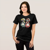 Zombie Snow-White and Rose-Red Tri-Blend Shirt (Voorkant volledig)
