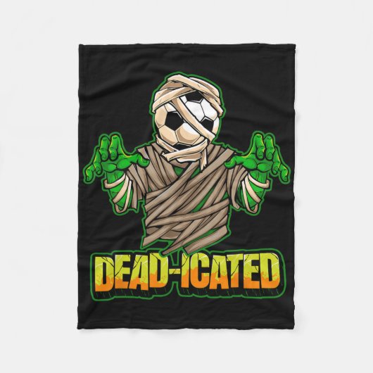 Zombie Soccer Player Scary Soccer Halloween  Fleece Deken (Voorkant)