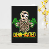Zombie Soccer Player Scary Soccer Halloween  Kaart (Gele Bloem)