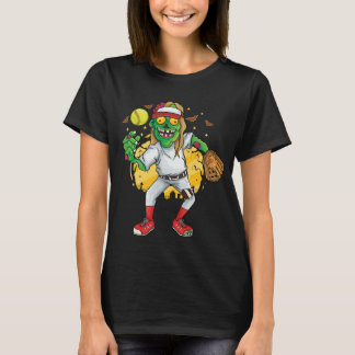 Zombie Softbal Slagman Halloween T-shirt