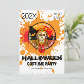 Zombie Soldaat Halloween Kostuumfeest Kaart (Staand voorkant)
