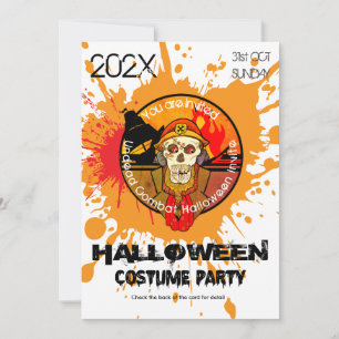Zombie Soldaat Halloween Kostuumfeest Kaart