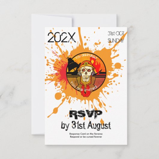 Zombie Soldier Halloween Costume Party RSVP Kaart (Voorkant)