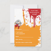 Zombie Soldier Halloween Costume Party RSVP Kaart (Achterkant)