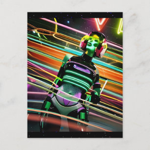 Zombie Space Disco Briefkaart