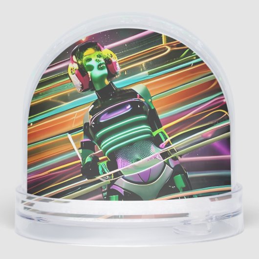 Zombie Space Disco Sneeuwbol (Achterkant)