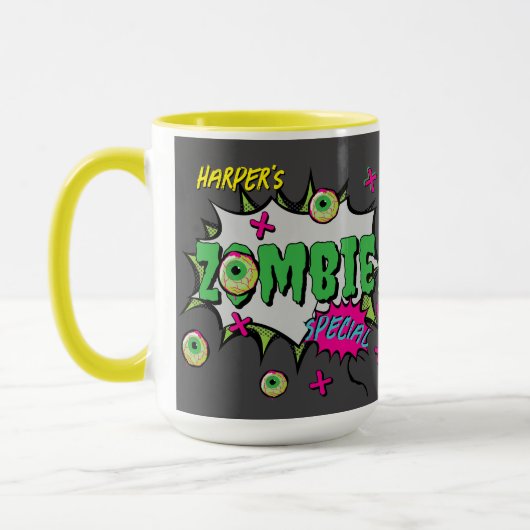 Zombie Special Ghoulishly Fun Personalized  Mok (Links)