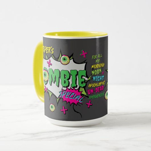 Zombie Special Ghoulishly Fun Personalized  Mok (Voorkant links)