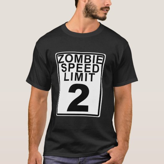 Zombie Speed Limit grappig Halloween Zombie Speed T-shirt (Voorkant)