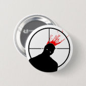 zombie splantkop ronde button 5,7 cm (Voorkant /achterkant)