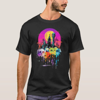 Zombie Spoken Skull Verschrikkelijke Begraafplaats T-shirt