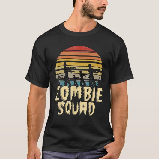 Zombie Squad Retro Halloween Group Costume Boys Gi T-shirt (Voorkant)