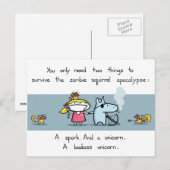 Zombie squirrel apocalypse briefkaart (Voorkant / Achterkant)