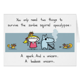 Zombie Squirrel Apocalypse Card