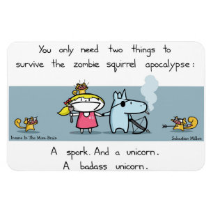 Zombie Squirrel Apocalypse Magnet Magneet