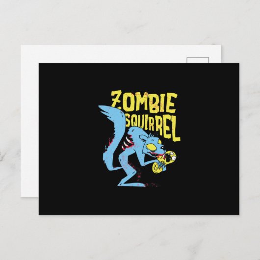 Zombie Squirrel Briefkaart (Voorkant / Achterkant)