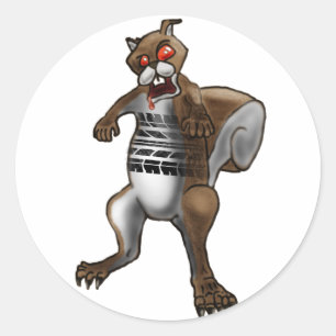 Zombie Squirrel Ronde Sticker