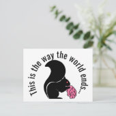 Zombie Squirrel, zo eindigt de wereld Briefkaart (Staand voorkant)