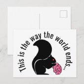 Zombie Squirrel, zo eindigt de wereld Briefkaart (Voorkant / Achterkant)
