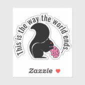 Zombie Squirrel, zo eindigt de wereld Sticker (Vel)