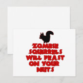 Zombie Squirrelpng Briefkaart (Voorkant / Achterkant)