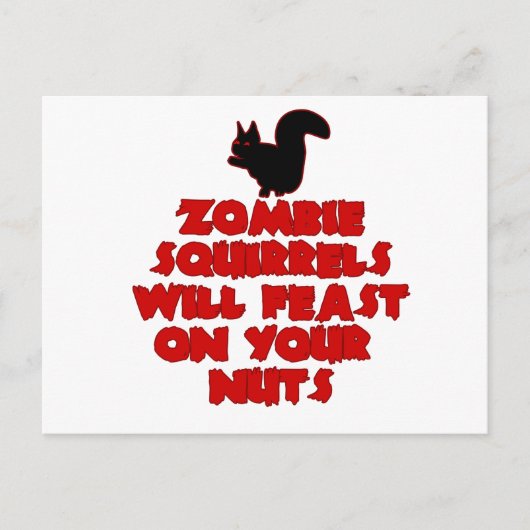 Zombie Squirrelpng Briefkaart (Voorkant)
