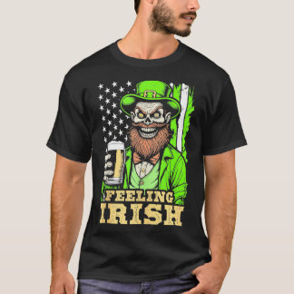 Zombie St Patricks Dag Gevoel Iers Grappig Bier US T-shirt