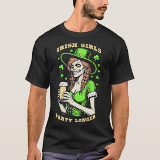 Zombie St Patricks Dag Grappige Ierse Meisjes Part T-shirt