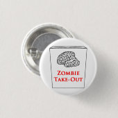 Zombie-startknop logo ronde button 3,2 cm (Voorkant /achterkant)