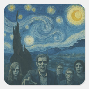 Zombie Sterrennacht Sticker