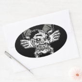Zombie-Sticker Ovale Sticker (Envelop)