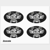Zombie-Sticker Ovale Sticker (Vel)