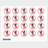 Zombie-Sticker Ronde Sticker (Vel)