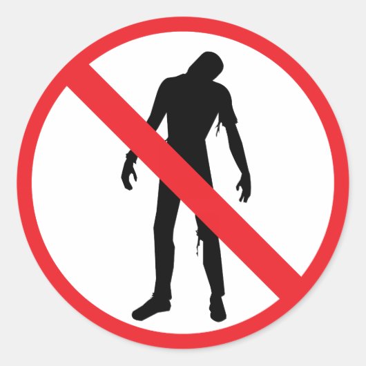 Zombie-Sticker Ronde Sticker (Voorkant)