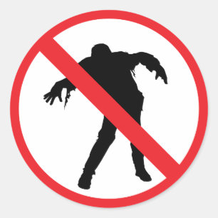 Zombie-Sticker Ronde Sticker