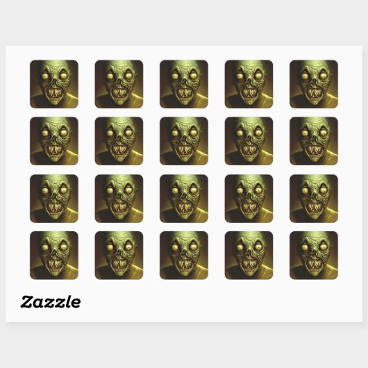 Zombie-sticker Vierkante Sticker (Vel)