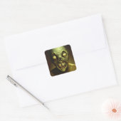 Zombie-sticker Vierkante Sticker (Envelop)