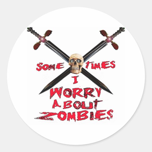 Zombie-Stickers Ronde Sticker (Voorkant)