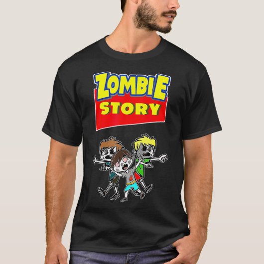 Zombie Story Halloween Zombies Speelgoed Fun Anima T-shirt (Voorkant)