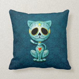 Zombie Sugar Kitten, blauw Kussen