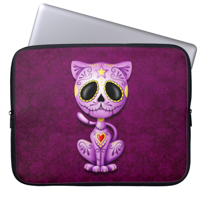 Zombie Sugar Kitten, paars Laptop Sleeve (Voorkant)