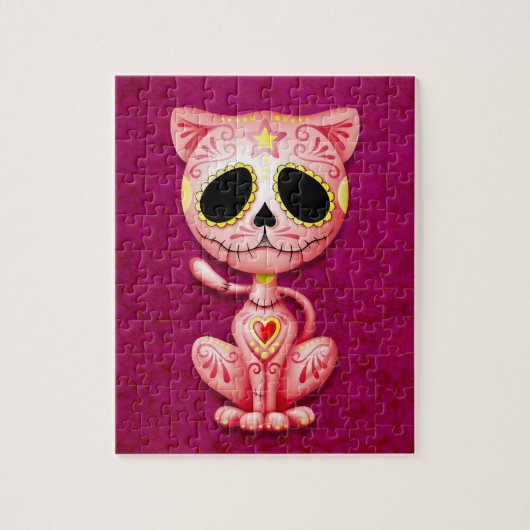 Zombie Sugar Kitten, roze Legpuzzel (Verticaal)