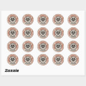 Zombie survival feest roestig ronde sticker (Vel)