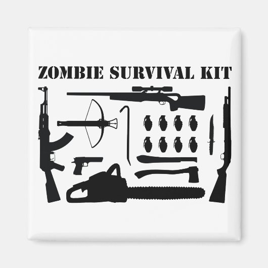 Zombie Survival Kit Magneet (Voorkant)