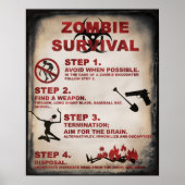 ZOMBIE SURVIVAL POSTER (Voorkant)