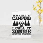 Zombie Survival Training Camping Shirt - Funny Hal Kaart (Gele Bloem)